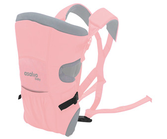 Mochila portabebé color rosa, ASALVO. Mochila portabebé color rosa, ASALVO.