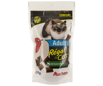 Snack premium para gatos adultos con control de bolas de pelo AUCHAN EXPERT 60 g. Snack premium para gatos adultos con control de bolas de pelo AUCHAN EXPERT 60 g.