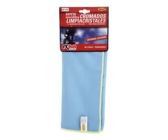 Gamuza de 40 x 35 centímetros, de color azul fabricada en microfibra y especial para la limpieza de cromados y cristales, RM CLEAN. Gamuza de 40 x 35 centímetros, de color azul fabricada en microfibra y especial para la limpieza de cromados y cristales, RM CLEAN.