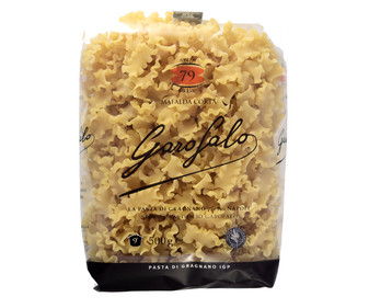 Pasta de sémola de trigo duro Mafalda corta nº 79 GAROFALO 500 g. Pasta de sémola de trigo duro Mafalda corta nº 79 GAROFALO 500 g.