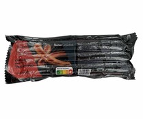 Salchichas alemanas de cerdo, cocidas y ahumadas, tipo Bockwurst (extra largas) ALCAMPO GOURMET 3 x 180 g.