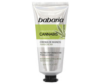 Crema de amnos con aceite de cannabis y acción nutritiva, especial pieles sensibles BABARIA Cannabis 50 ml.