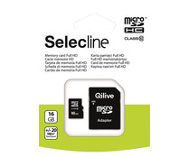 Tarjeta de memoria SELECLINE MicroSDHC 16GB, clase 10, adaptador SD.