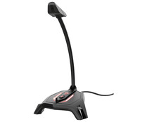 Micrófono gamer TRUST GXT 215 Zabi, iluminación Led, cuello flexible, conexión Usb.