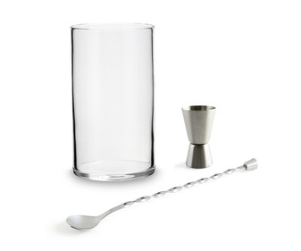 Set de 6 vasos para combinados, cuchara y vaso medidor, LUMINARC Fiesta. Set de 6 vasos para combinados, cuchara y vaso medidor, LUMINARC Fiesta.