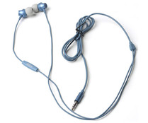 Auriculares tipo botón QILIVE Q1335 con cable, micrófono, color azul.