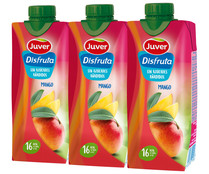 Zumo de mango sin azúcares añadidos disfruta JUVER DISFRUTA brick 3 uds x 33 cl. 