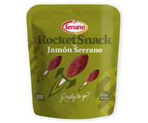 Mini snacks de jamón serrano (9/10 piezas), sin gluten y listos para comer SERRANO Rocket snack 50 g.