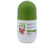 Desodorante roll on para mujer con extracto de Hibisco ecológico COSMIA Bio 50 ml.
