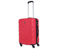 Maleta mediana de viaje rígida de color rojo de 65 cm y 4 ruedas ABS, AIRPORT ALCAMPO.