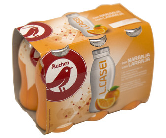 Leche fermentada con Lcasei y pulpa de naranja PRODUCTO ALCAMPO 6 x 100 g. Leche fermentada con Lcasei y pulpa de naranja PRODUCTO ALCAMPO 6 x 100 g.