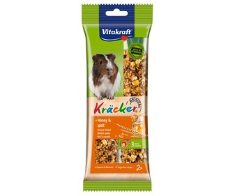 Barritas para cobayas con sabor a miel VITAKRAFT 2 barritas de 112 gr, Barritas para cobayas con sabor a miel VITAKRAFT 2 barritas de 112 gr,