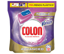 Detergente en cápsulas Vanish, para ropa blanca y de color COLÓN  ADVANCED 32 uds.
