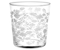 Vaso Provence de vidrio decorado, 0,36 litros, PASABAHCE.