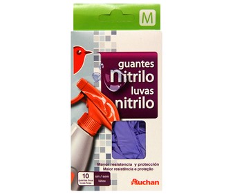Guantes de nitrilo finos talla mediana 7-7,5 PRODUCTO ALCAMPO 10 uds. Guantes de nitrilo finos talla mediana 7-7,5 PRODUCTO ALCAMPO 10 uds.