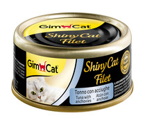 Alimento gatos húmedo atún con anchoas GIM CAT 70 g.