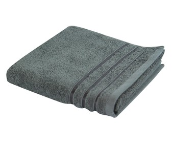 Toalla de lavabo 100% algodón, 480g/m² de densidad, color gris ACTUEL. Toalla de lavabo 100% algodón, 480g/m² de densidad, color gris ACTUEL.
