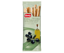 Palitos de pan con aceitunas negras y aceite de oliva QUELY 50 g. 