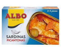 Sardinas picantonas ALBO lata de 85 g.