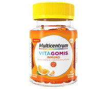 Complemento alimenticio multivitamínico en cómodos caramelos de goma con sabor naranja MULTICENTRUM Vitagomis Inmuno 30 uds.