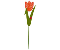 Tulipán decorativo de madera para jardín, color surtido GARDEN STAR ALCAMPO.