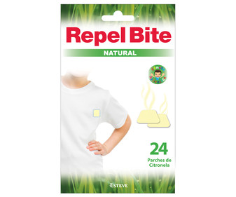 Parches de citronea, repelentes de insectos REPEL BITE Natural 24 uds. Parches de citronea, repelentes de insectos REPEL BITE Natural 24 uds.