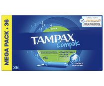 Tampones súper con aplicador TAMPAX Compak 36 uds.