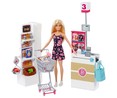 Conjunto de juego Vamos al supermercado con muñeca Barbie y 25 accesorios, BARBIE.