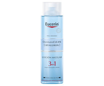Agua micelar con ácido Hialurónico para todo tipo de pieles, incluso las sensibles EUCERIN Dermato clean 400 ml.