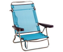 Silla de playa de aluminio y textileno con asa, varios colores ALCO.
