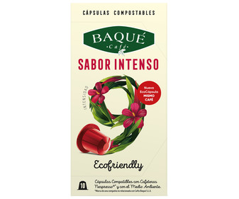 Café sabor Intenso en cápsulas compatibles con Nespresso BAQUÉ 10 uds. Café sabor Intenso en cápsulas compatibles con Nespresso BAQUÉ 10 uds.