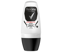 Desodorante  roll on para hombre con protección anti-transpirante hasta 48 horas REXONA Men invisible 50 ml.