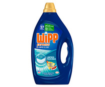 Detergente en gel para lavadora limpio y liso WIPP EXPRESS 1,850 L 37 lavados.