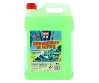 Líquido refrigerante con temperatura de protección de hasta -4ºC, 5L verde, 10% Monoetilenglicol, KRAFT AR210. Líquido refrigerante con temperatura de protección de hasta -4ºC, 5L verde, 10% Monoetilenglicol, KRAFT AR210.