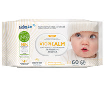 Toallitas húmedas para bebé con pieles sensibles con tendencia atópica  SALUSTAR Atopicalm 60 uds.