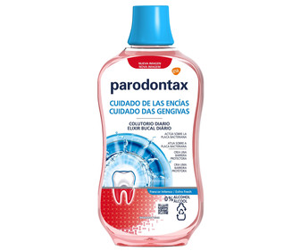 Enjuague bucal dario sin alcohol, para el cuidado de las encías PARODONTAX 500 ml.