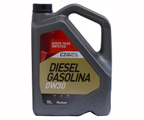 Aceite sintético para vehículos con motores gasolina o diésel PRODUCTO ALCAMPO, 5 litros.