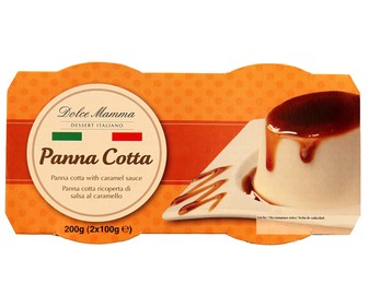Pannacotta estilo italiano, con caramelo DOLCE MAMMA 2 x 100 g. Pannacotta estilo italiano, con caramelo DOLCE MAMMA 2 x 100 g.