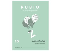 Cuadernillo de actividades de Lengua, Escritura 13, Escritura inclinada, 9-11 años RUBIO.