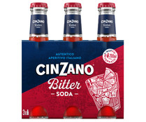 Bitter soda (típico aperitivo Italiano CINZANO 3 x 20 cl.