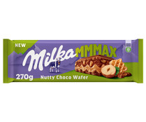 Chocolate con leche, barquillo y avellanas MILKA 270 g.