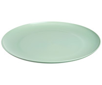 Plato llano redondo color verde fabricado en polipropileno, 25cm., ACTUEL.