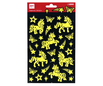 Bolsa de pegatinas con temática Unicornios, APLI.