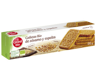 Galleta de sésamo y espelta ecológica 170 gramos Galleta de sésamo y espelta ecológica 170 gramos
