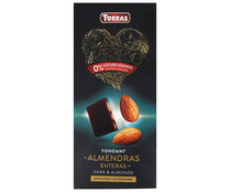 Chocolate negro con almendras enteras TORRAS 150 gramos. 