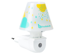 Lámpara de luz de noche para bebes, gotas azul, BADABULLE.