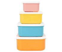 Set de recipientes con tapa para merienda, tamaños surtidos, BABYMOOV. Set de recipientes con tapa para merienda, tamaños surtidos, BABYMOOV.