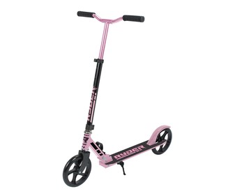 Patinete junior rosa con 2 ruedas de 200mm, y manillar regulable en altura, RYDER WALKER. Patinete junior rosa con 2 ruedas de 200mm, y manillar regulable en altura, RYDER WALKER.