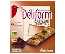 Cereales en barritas chocolate caramelo PRODUCTO ALCAMPO Deliform x6 126 gr.