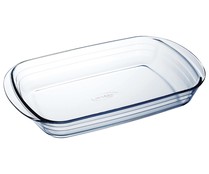 Fuente rectangular de vidrio con asas, 33x20cm., 1,8 litros ARCUISINE.